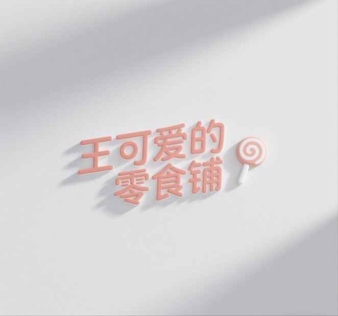 王可爱的零食店的LOGO