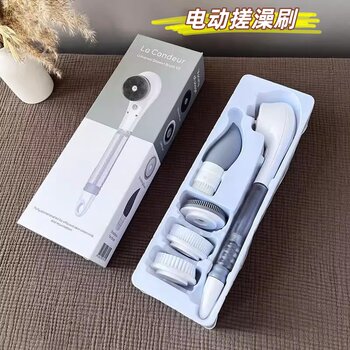 Back Scrubber That Doesn'T Require Anyone Else's Help, Four Brush Heads, Fully Washable, Ipx6 Waterproof Electric Bath Brush, Scrubbing Cleaning Brush, Shower Brush