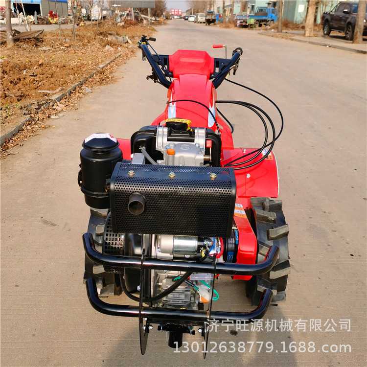 Portable 7.5 HP rotary tiller, household furrow plow, four-wheel drive diesel micro tiller