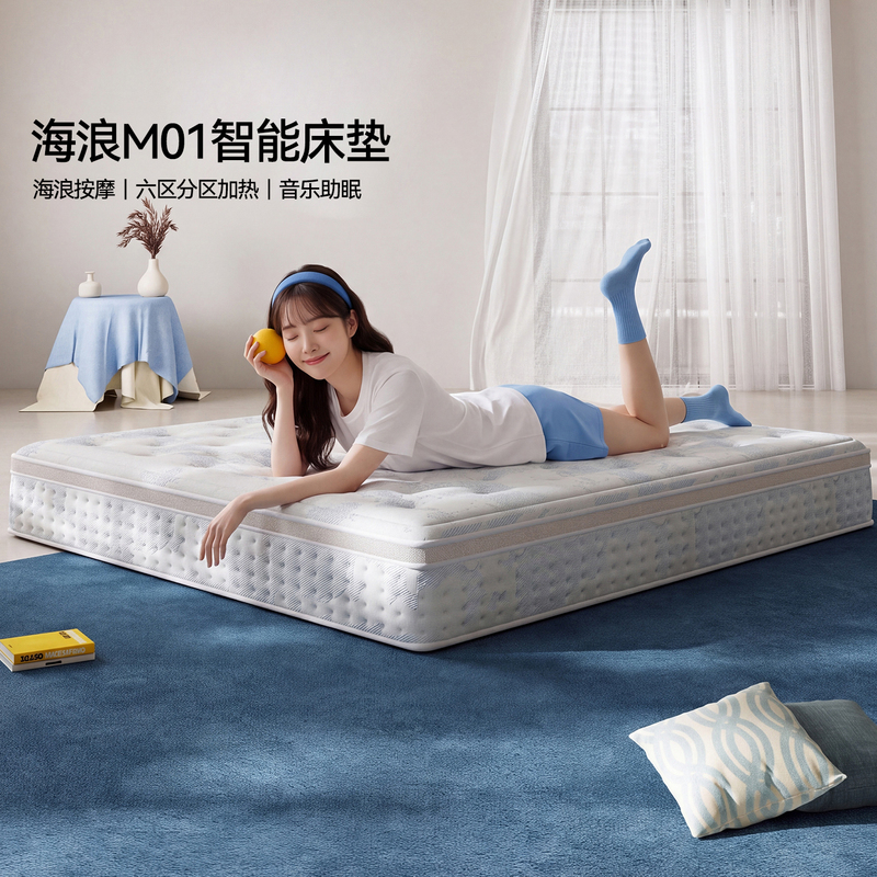 Multifunctional Electric Mattress Can Be Raised and Lowered, Heated, Sleep-Aiding, Music, Smart Mattress, Air Bag, Waist Massage, Sponge Mattress