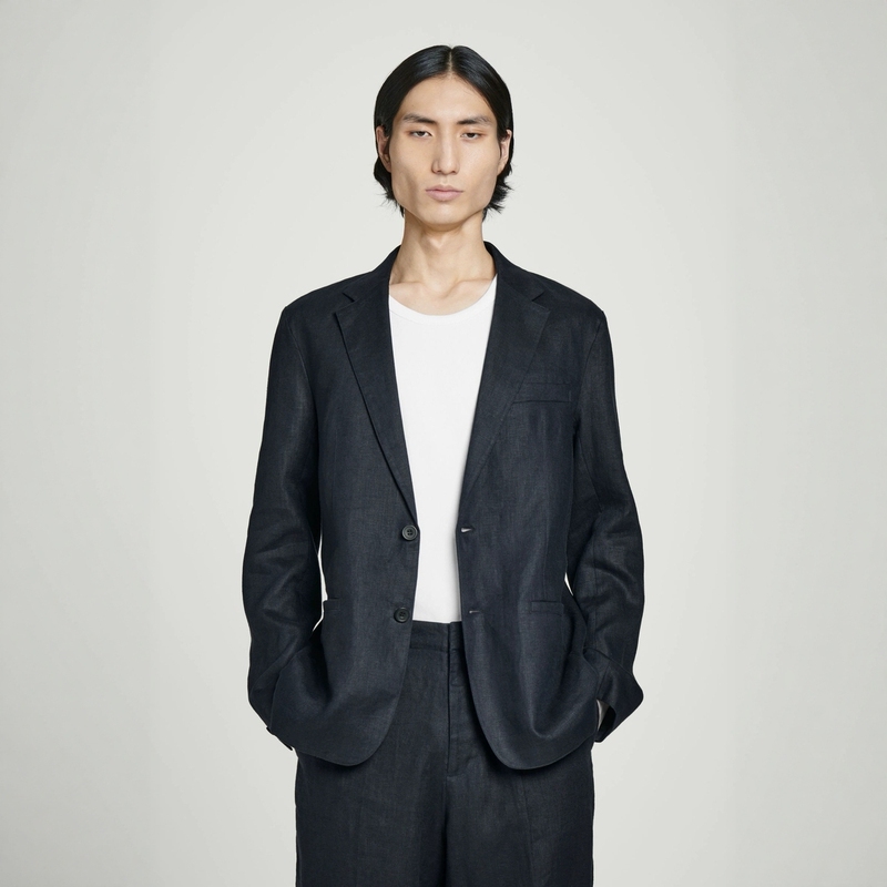 C Brand Men's Standard Fit Single-Breasted Linen Blazer 2025 Summer New Arrival 1275809001