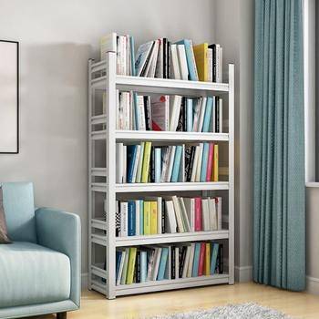 Small bookcase bookcase children's storage rack floor-standing multi-layer internet celebrity storage rack household iron steel living room bedroom
