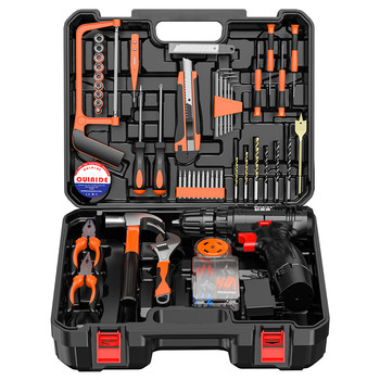 Oled 457 tool box home set multifunctional hardware electrician repair combination complete vehicle mounted electric drill