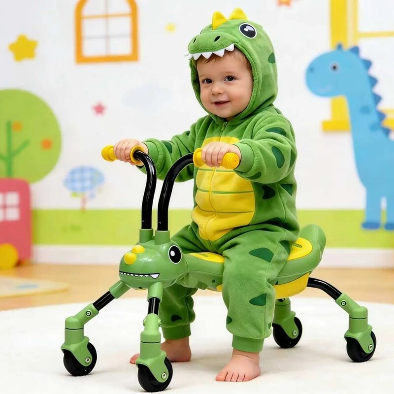 Mantis Folding Scooter with Universal Wheels, Anti-Rollover Ride-On Car for Children Aged 1 to 3, Peanut Car for Kids to Ride