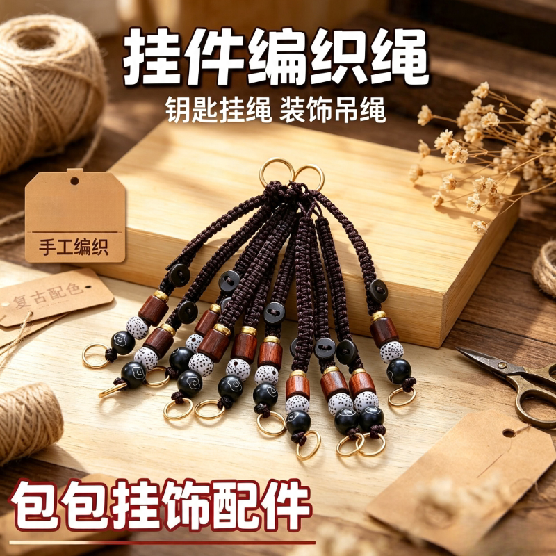 Purely Handmade Rope-Woven Cloud-Pattern Keychain, Vintage Chinese Style Pendant, Hanfu Accessory, Portable Auspicious Small Ornament Keychain Purely Handmade Rope-Woven Cloud-Pattern Keychain, Vintage Chinese Style Pendant, Hanfu Accessory, Portable Auspicious Small Ornament Keychain