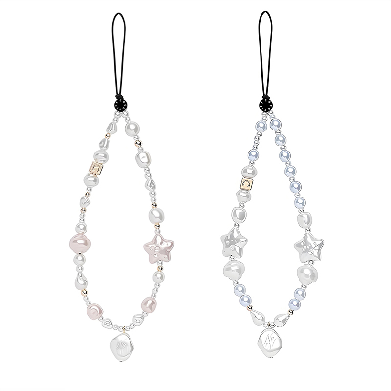 Case Huaqiangbei C Brand Collaboration with Ouyang Nana, Starry Realm Star Phone Chain Lanyard with Pearl Beads