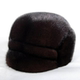 Imported Mink Hat, Men's Fur Hat for Autumn and Winter, Outdoor Cotton Hat for Middle-Aged and Elderly, Full Mink Fur, Warm