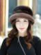 Middle-aged and elderly women's mink hat mink fur warm winter mink velvet mink mother fur whole mink ear protection sun hat