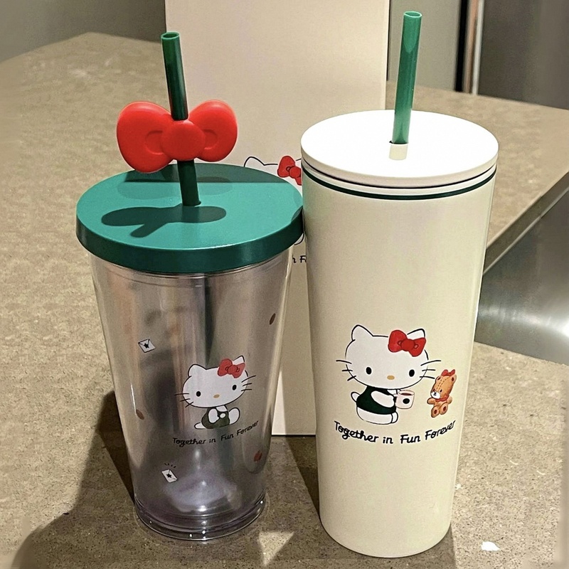 2025 New Starbucks Cup Collaboration Hello Kitty Straw Cup Kitty Cat Coffee Cup Stainless Steel Water Cup 2025 New Starbucks Cup Collaboration Hello Kitty Straw Cup Kitty Cat Coffee Cup Stainless Steel Water Cup