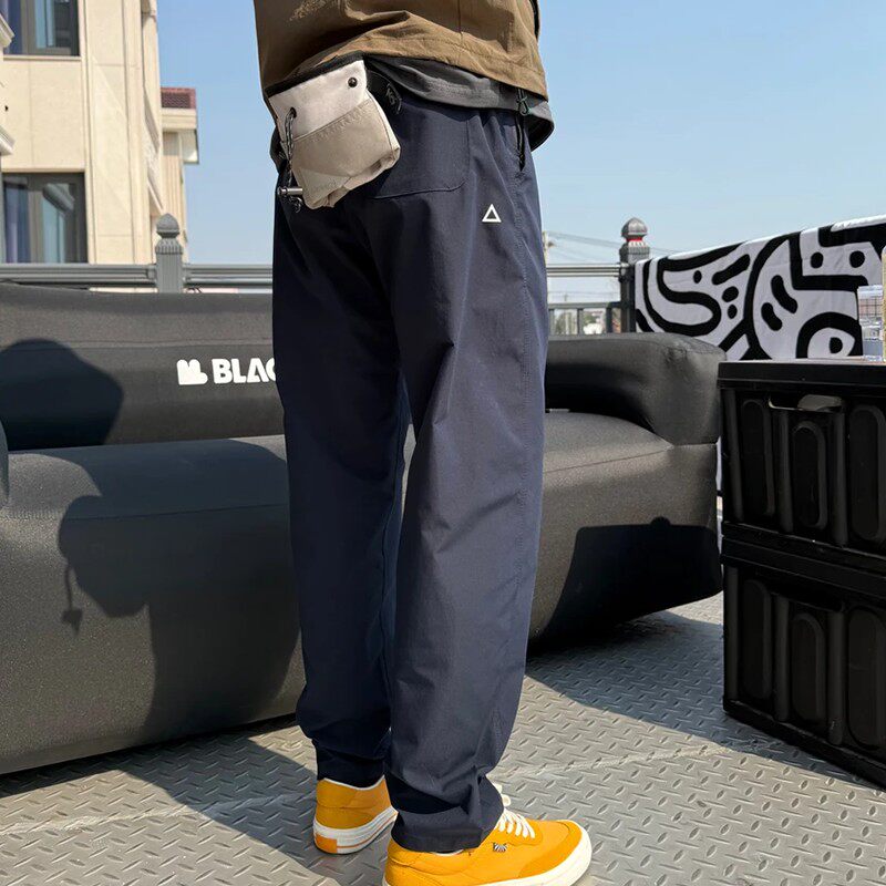 新年価格60%オフ！26種類の新作春夏スタイル、ゆったりとしたテーパードカジュアルパンツ、小さな三角形のロゴ入り、アメリカンスタイルカーゴパンツ（mm）