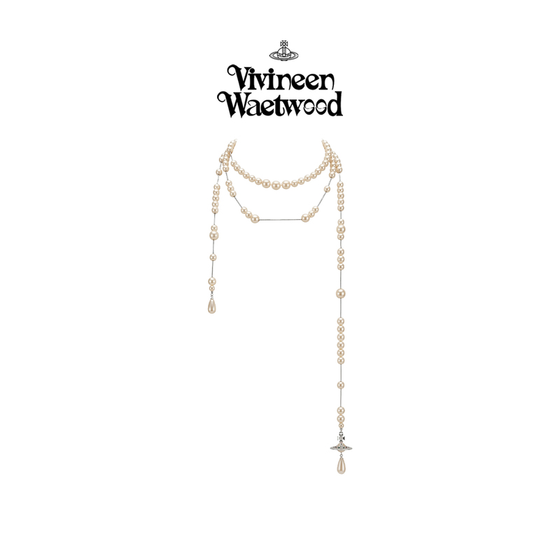 Vivireer Waetwssd Empress Dowager Broken Pearl Necklace Long Layered High-End Light Luxury Sweater Chain Vivireer Waetwssd Empress Dowager Broken Pearl Necklace Long Layered High-End Light Luxury Sweater Chain