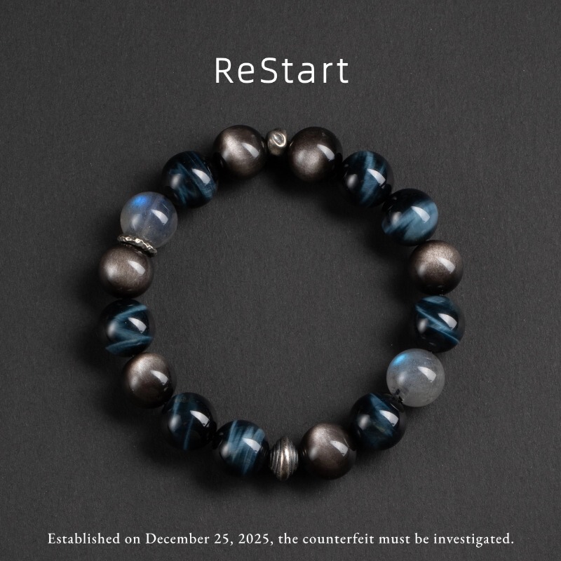 Natural Blue Tiger Eye Stone Bracelet with Silver Luster, Moonstone Crystal Bracelet, Unisex Style, Men's Gift, Water-Loving Cat's Eye Natural Blue Tiger Eye Stone Bracelet with Silver Luster, Moonstone Crystal Bracelet, Unisex Style, Men's Gift, Water-Loving Cat's Eye