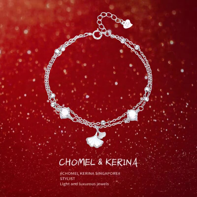 「Xiaoxingyun」999 Pure Silver Double-Layer High-End Design Bracelet, Light Luxury, Niche, Exquisite, Best Friend Birthday Gift