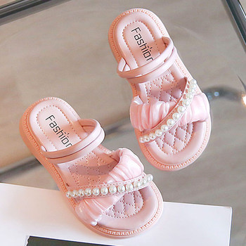 Girls' shoes and slippers 2023 summer new children's princess shoes internet celebrity baby soft sole anti-slip w summer style girls' cool shoes