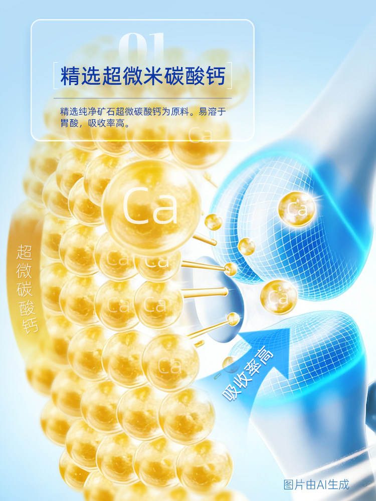 Neptune Premium Brand Calcium Vitamin D Chewable Tablets 135g Calcium Supplement Tablets for Middle-Aged and Elderly, Height Growth for Teenagers, Milk-Flavored for Children