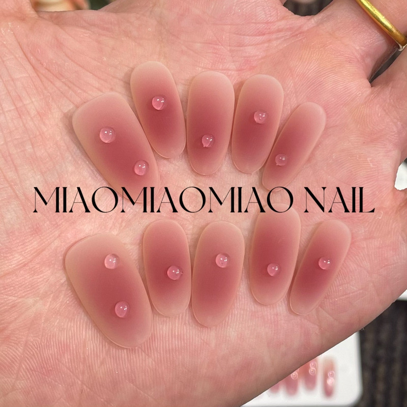 Purely Handmade Wearable Nails 2025 New Style High-End Whitening Matte Nail Art Patches Finished Product Removable Fake Nails