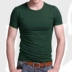 Áo thun cotton nam tay ngắn màu đen trắng đơn giản đơn sắc thon gọn thân hình bó sát bên trong quần áo hè. Áo phông ngắn