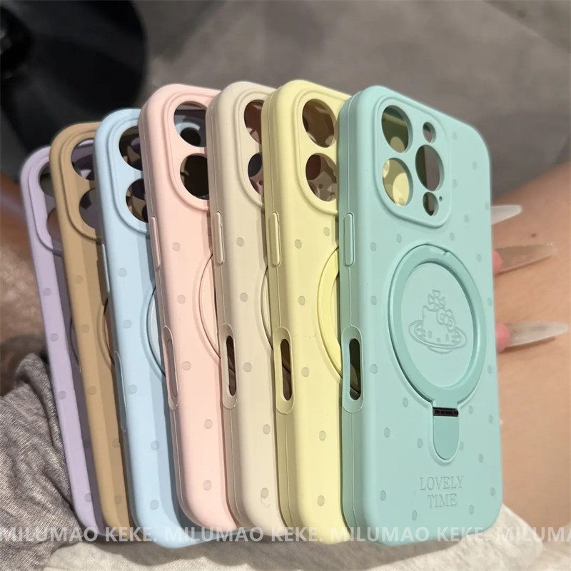 ins Super Cute Empress Kitty Cat Magnetic Stand Compatible with Iphone16Pro Apple 17 Phone Case 15Promax New Model 11 Liquid Silicone 12 Internet Celebrity Female 13 Hot-Selling 14Plus