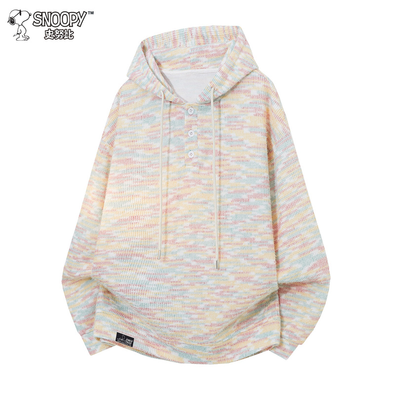 Snoopy Colorful and Casual Design Sweatshirt for Men and Women, Spring and Autumn Soft and Cozy Couple's Hooded Top