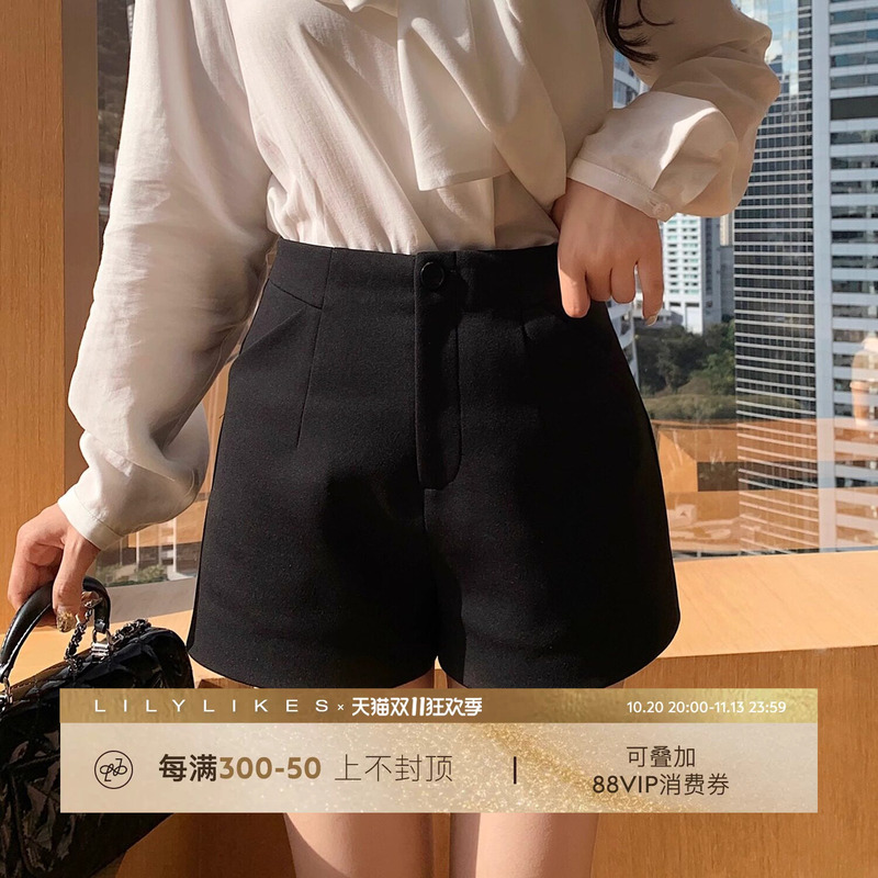 Lilylikes “Hip and Leg Highlighting Pants” Balance Style and Beauty with Double-Layer High-Waisted A-Line Hip-Enhancing Suit Shorts