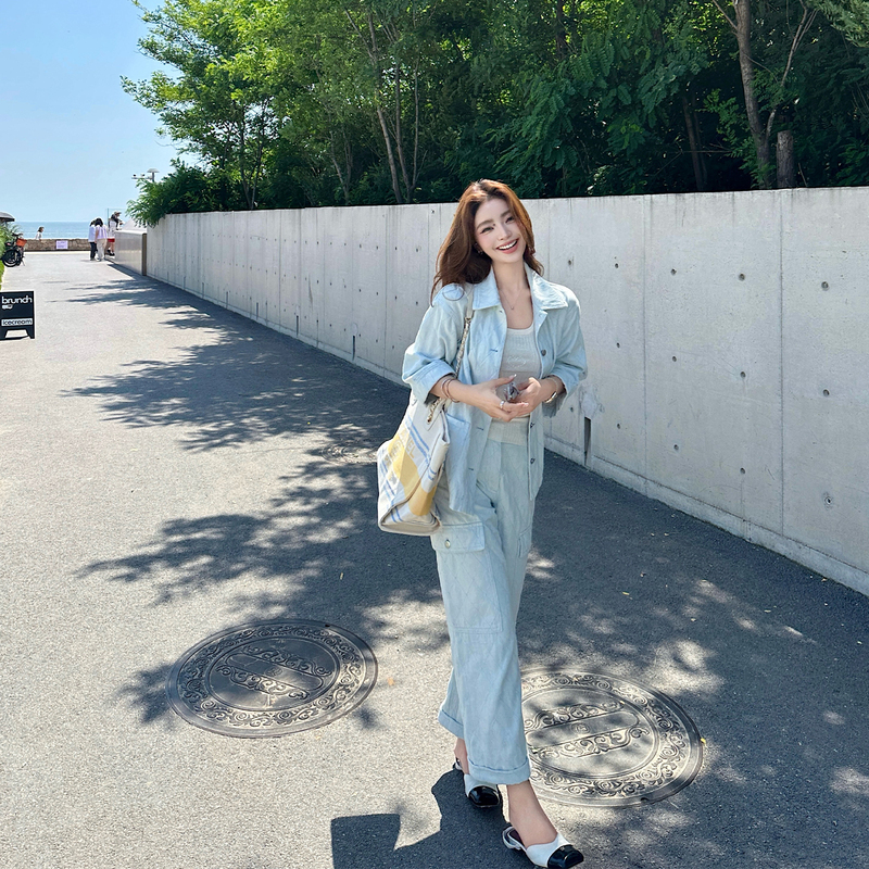 Lilylikes Black Label "La Relaxing Vacation" Heavy Plaid Jacquard Jacket, Capri Pants, Tank Dress Set Lilylikes Black Label "La Relaxing Vacation" Heavy Plaid Jacquard Jacket, Capri Pants, Tank Dress Set