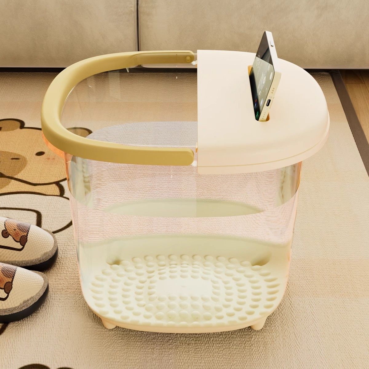 German Foot Bath Bucket for Home Use, Deep Foot Washing Basin That Reaches the Calves, Insulated, Women's Health Care Tool, Special for Children's Dormitories