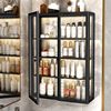 German Bathroom Shelf, Bathroom Cosmetics Storage Cabinet, Punch-Free Wall-Mounted Storage Shelf Above the Washbasin