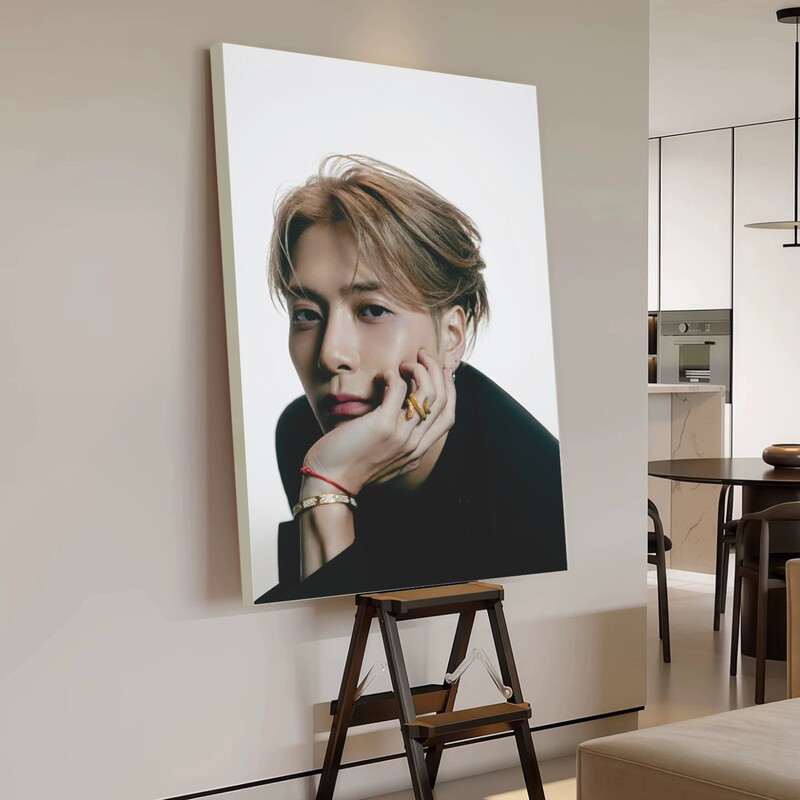 Jackson Wang Decorative Painting, Hong Kong Singer Merchandise, Frameless Painting for Living Room and Bedroom Wall Decoration