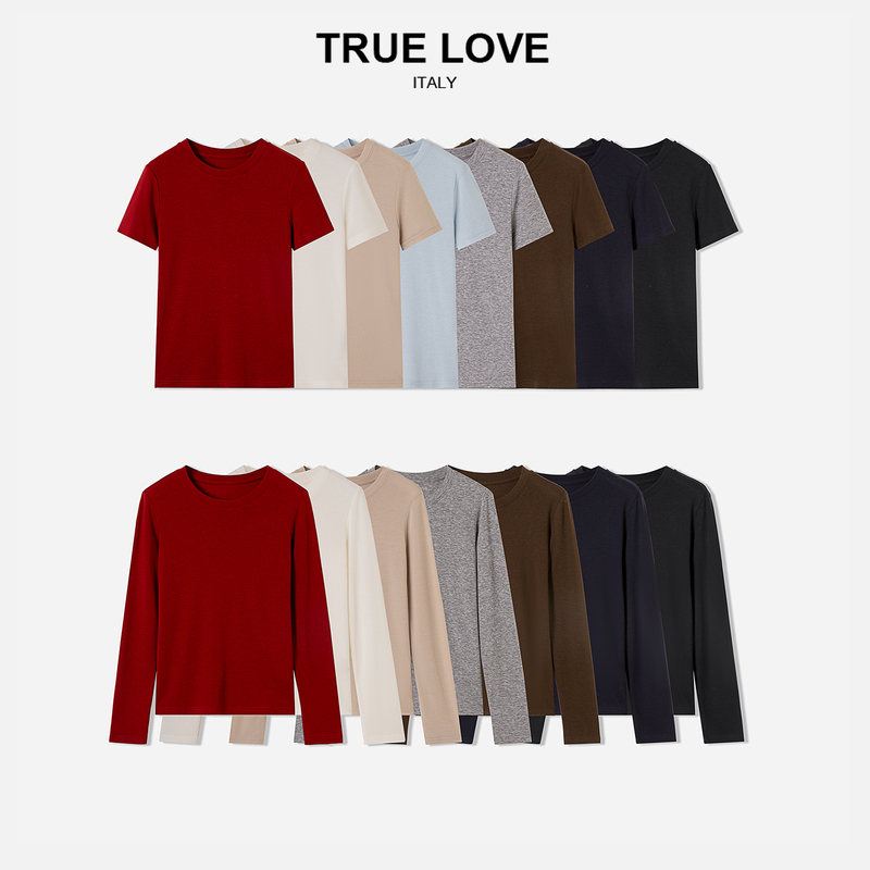 【Soufflé】Tencel Wool Ultra-Fine Thread Craft Round Neck T-Shirt Td1T3051244G