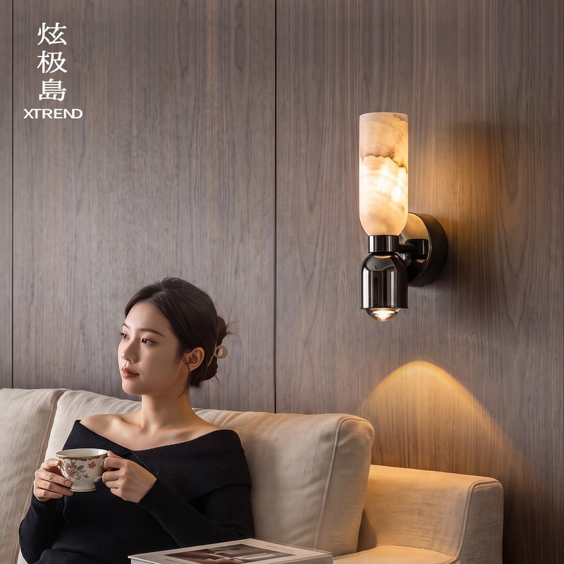 Spanish Natural Marble Bedside Wall Lamp Italian Light Luxury High-End Decorative Atmosphere Living Room Background Wall Aisle Wall Lamp Spanish Natural Marble Bedside Wall Lamp Italian Light Luxury High-End Decorative Atmosphere Living Room Background Wall Aisle Wall Lamp