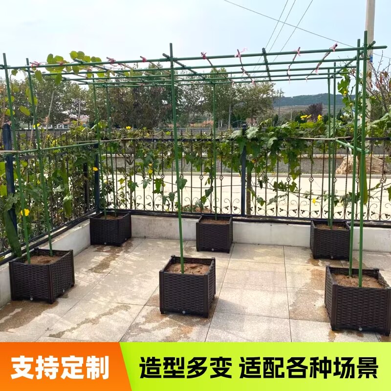 Climbing Plant Support Frame, Greenhouse, Fence, Mobile Plastic-Coated Steel Pipe Fence, Roof Trellis, Crab Claw Plant, Vegetables
