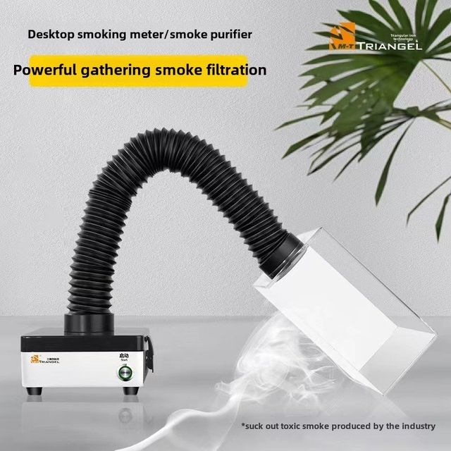 Triangular iron small desktop desktop smoker solder smoke purifier mobile phone digital repair special smoker Triangular iron small desktop desktop smoker solder smoke purifier mobile phone digital repair special smoker