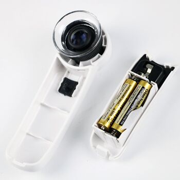 45x jewelry appraisal hand-held portable stamp, antique and jade magnifying glass with strong led light