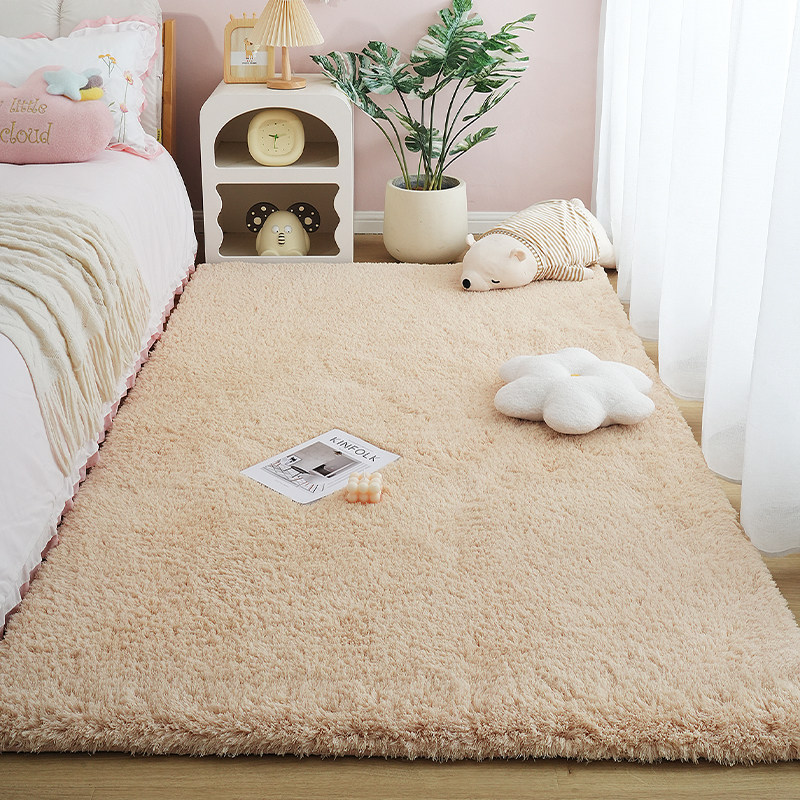Carpet bedroom ins style warm color master bedroom bedside blanket winter H season warm floor mat thick plush under bed foot pad