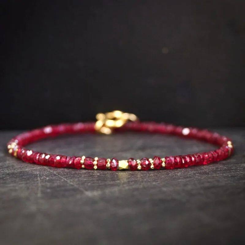 ruby bead bracelet – handmade elegant jewelry for women