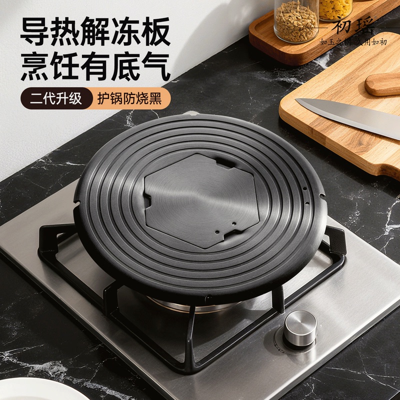 Chuyao Detachable Heat Conduction Plate to Prevent Blackening of Pot Bottoms, Heat Conduction Plate for Household Gas Stoves, Fire-Proof Thawing Pad