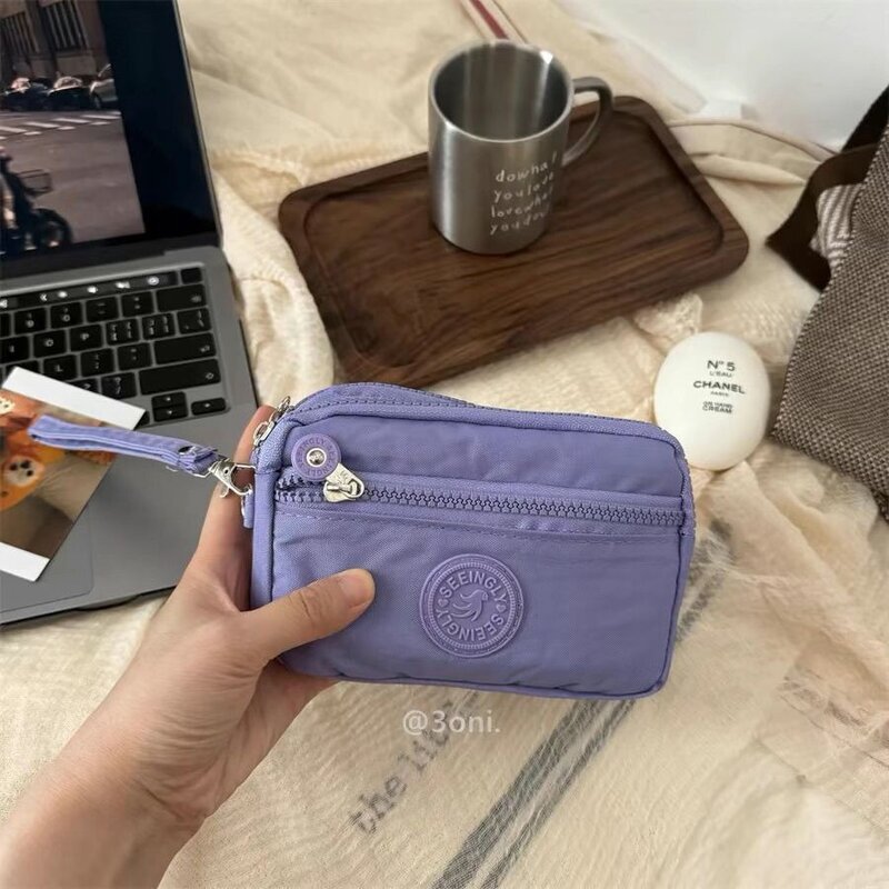 Manufacturer】Three-Layer Multi-Functional Storage Bag, Nylon Coin Purse, Versatile Mobile Phone Bag for Men and Women, Earphone and Lipstick Bag Manufacturer】Three-Layer Multi-Functional Storage Bag, Nylon Coin Purse, Versatile Mobile Phone Bag for Men and Women, Earphone and Lipstick Bag