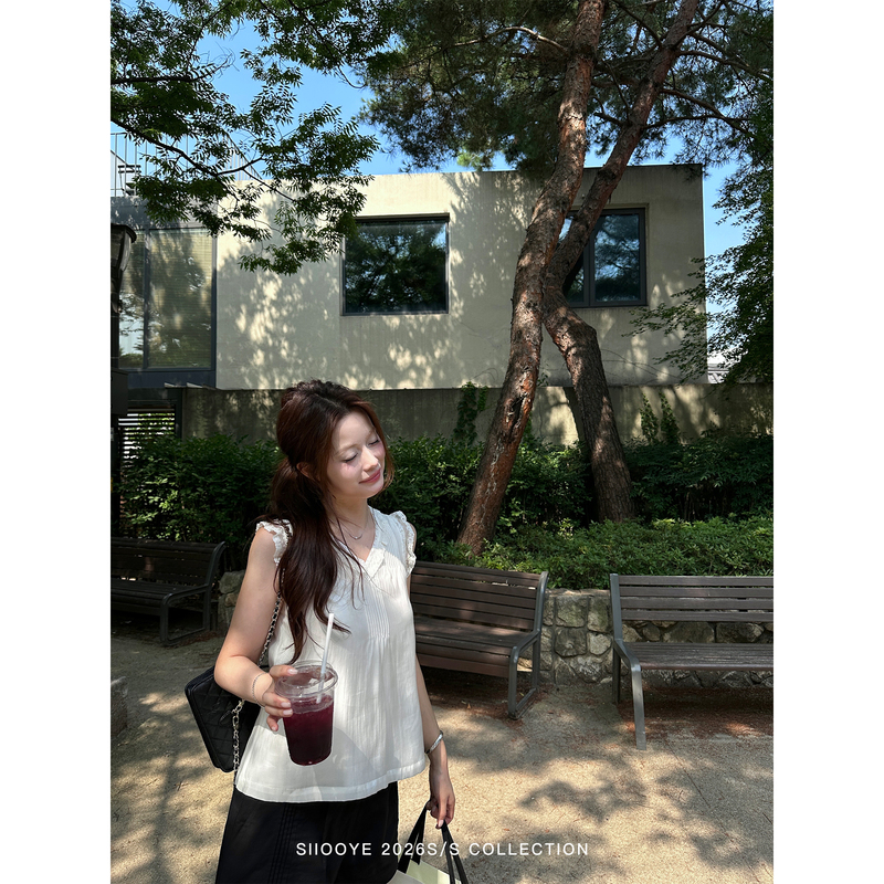 Siiooye Vintage Chanel-Style 84 Tencel Sleeveless Lace Blouse Shirt Women's Summer Elegant Tank Top Siiooye Vintage Chanel-Style 84 Tencel Sleeveless Lace Blouse Shirt Women's Summer Elegant Tank Top