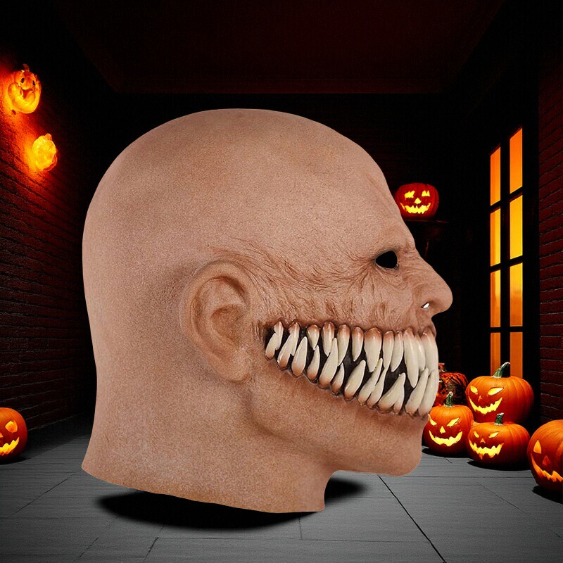 Cleft-Toothed Demon Headgear Stalker Horror Demon Latex Halloween Mask Halloween Performance Cosplay Cleft-Toothed Demon Headgear Stalker Horror Demon Latex Halloween Mask Halloween Performance Cosplay
