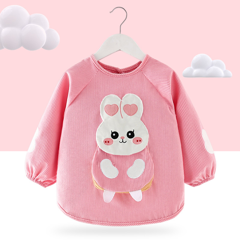 Children's Cartoon Rabbit Wearing Bibs Backwards