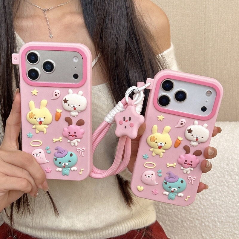 Cute Cartoon Animal Lanyard Case in Korean Style from Shell's Shop, Suitable for iPhone 16 Pro, Camera Button Phone Case, 15 Protective Cover, 14 for Women, 13 New Model, 16 Pro Max Protective Case Cute Cartoon Animal Lanyard Case in Korean Style from Shell's Shop, Suitable for iPhone 16 Pro, Camera Button Phone Case, 15 Protective Cover, 14 for Women, 13 New Model, 16 Pro Max Protective Case