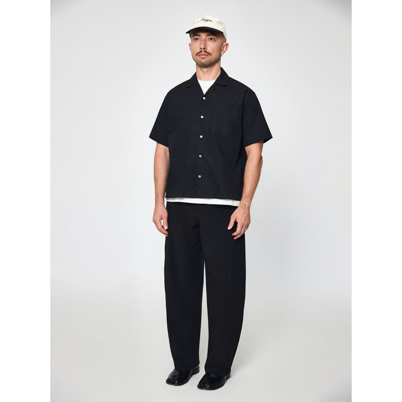 Nuge Ultra-Thin Breathable Quick-Drying Casual Pants Simple Versatile Air-Conditioning Pants Men's Spring and Summer Thin Loose Scimitar Pants Black
