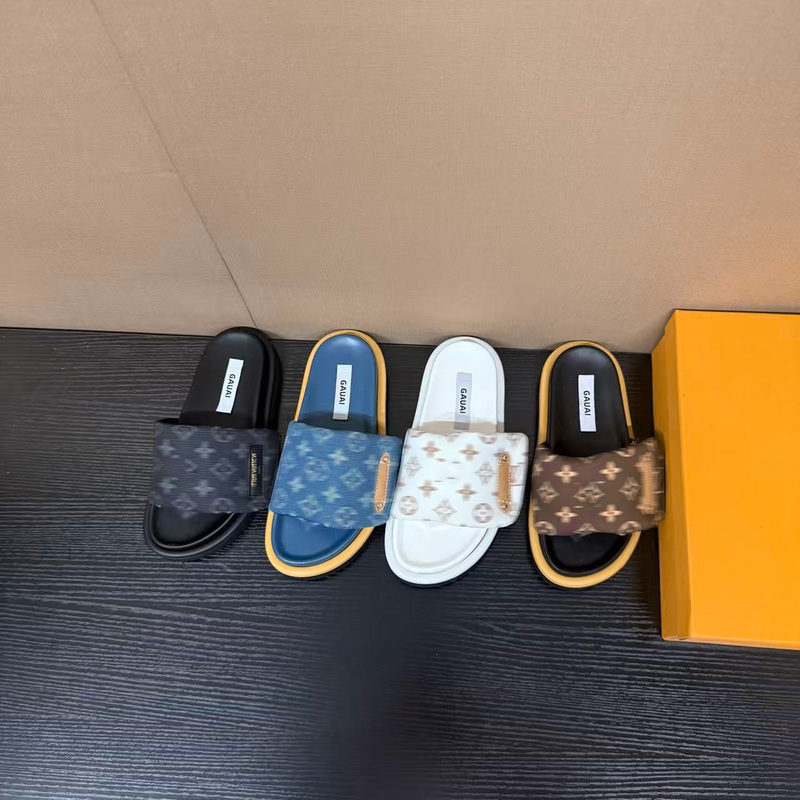 Gauai~ Women's Velcro Thick-Soled Slide Sandals, Internet Celebrity Style, Summer Denim Flat Satin Couple Beach Slippers Gauai~ Women's Velcro Thick-Soled Slide Sandals, Internet Celebrity Style, Summer Denim Flat Satin Couple Beach Slippers