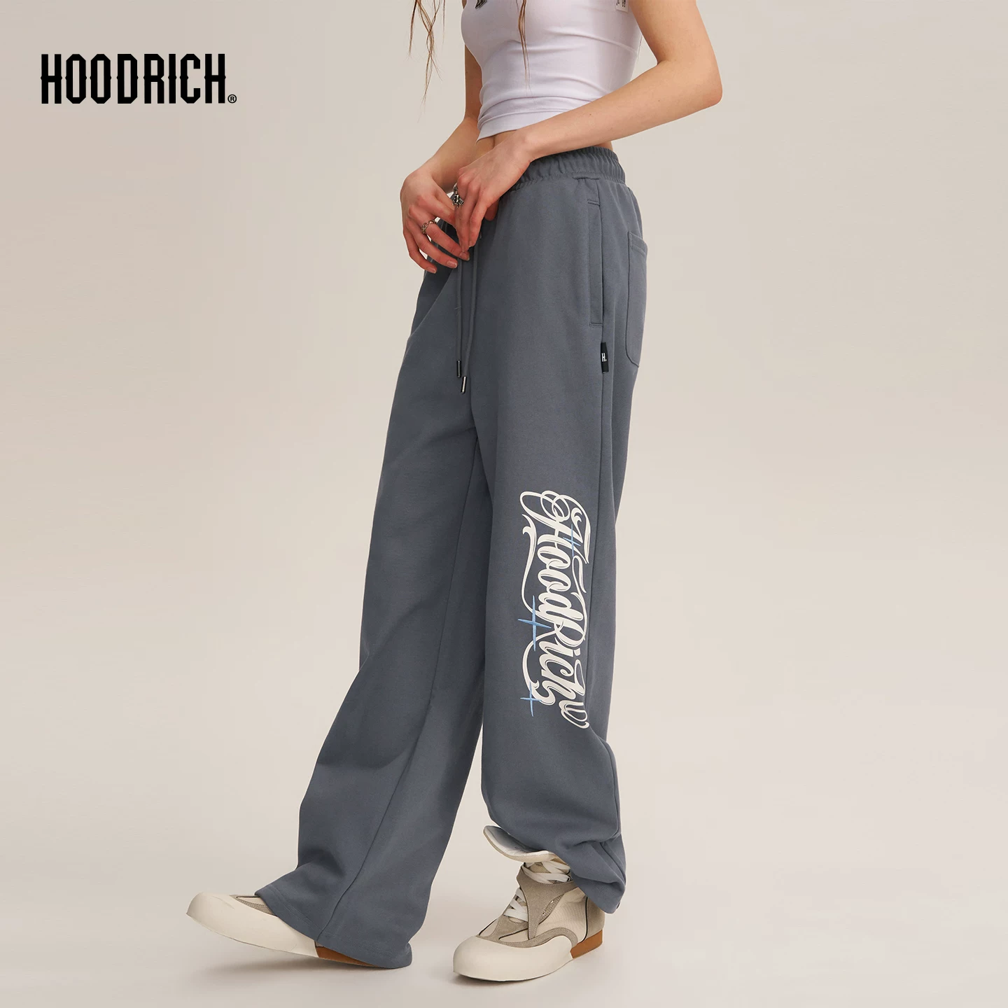 HOODRICH Retro брюки для отдыха, свободный прямой крой, американский стиль, шнурок