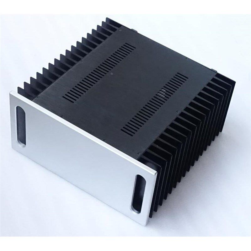 All-aluminum power amplifier chassis Class A 4320 power stage chassis with large radiators on both sides DIY passive cooling