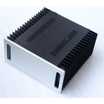 All-aluminum power amplifier chassis class a 4320 power stage chassis with large radiators on both sides diy passive cooling
