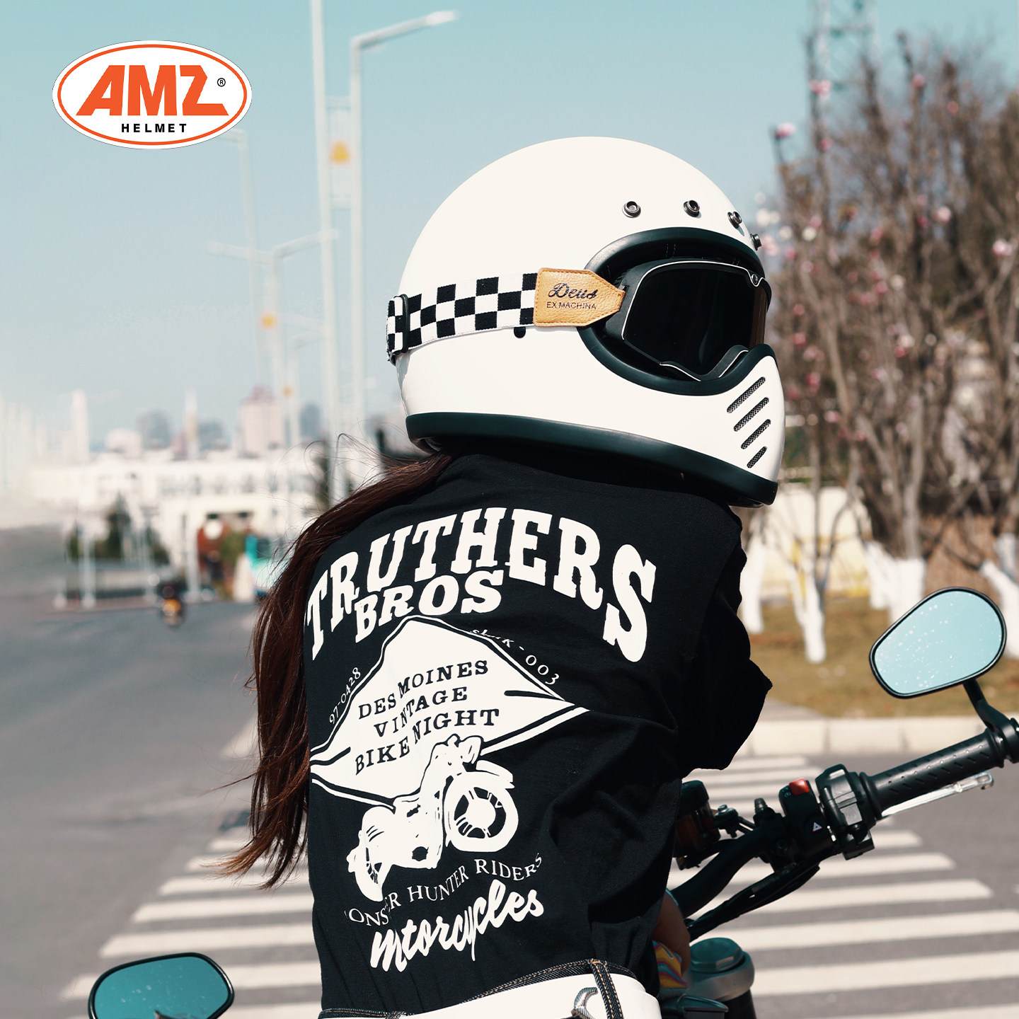 Шлем мотоциклетный AMZ-902 черный