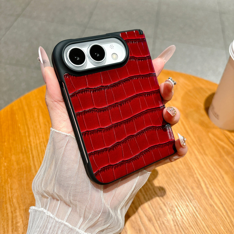 Crocodile Pattern First-Layer Cowhide Leather Case for iPhone Duo, Integrated Screen and Film Protection for Apple 82% off Foldable Screen, Business Niche Style, New Apple Duo Full-Cover Anti-Drop Leather Case Crocodile Pattern First-Layer Cowhide Leather Case for iPhone Duo, Integrated Screen and Film Protection for Apple 82% off Foldable Screen, Business Niche Style, New Apple Duo Full-Cover Anti-Drop Leather Case