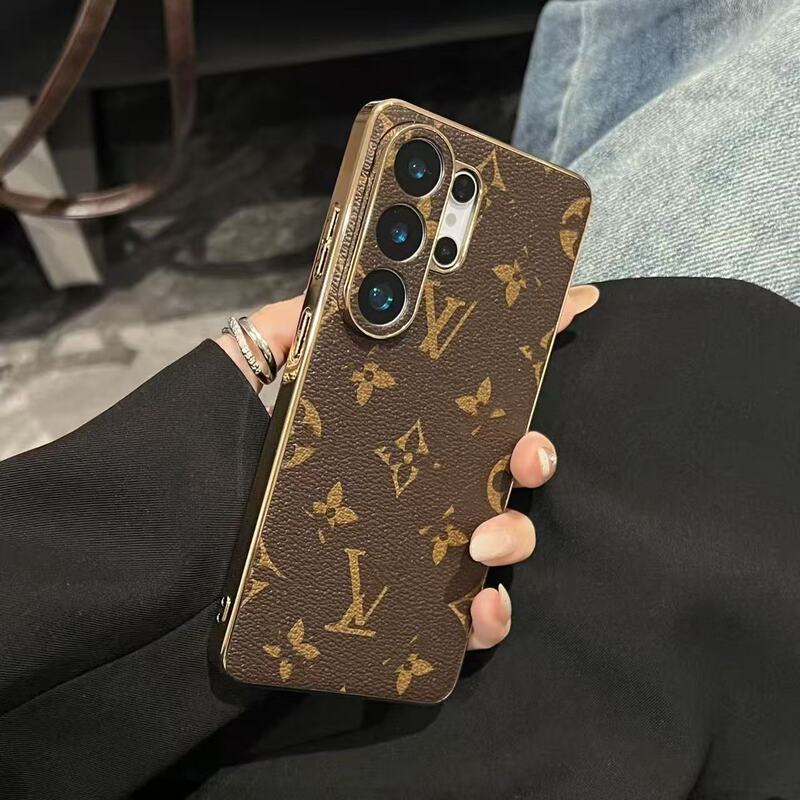 Vintage Cowhide Leather Phone Case Suitable for Samsung S26 Ultra, Samsung Galaxy S25 Luxury Niche S24 Plus, Stylish and Simple S23+ Full Protection Anti-Drop S22 High-End S21 Personalized S20