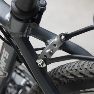 Bicycle disc b brake rear shelf luggage rack conversion piece u-shaped piece seat pipe ring pipe clamp modification installation with screws